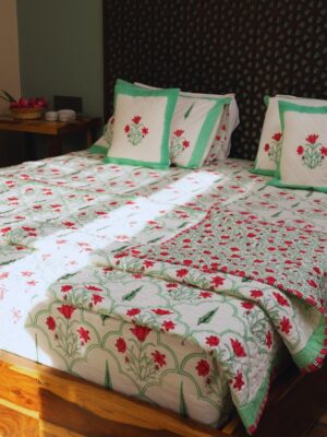 Red Petal Paradise Bedding Set